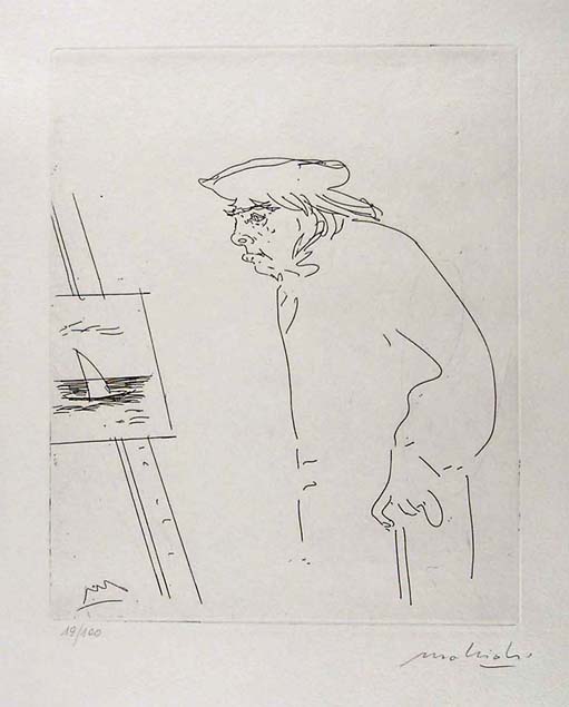 Carlo Mattioli, portrait of Carlo Carrà